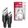 Дата кабель USB 2.0 AM to USB-C 1.0m black AXAGON (BUCM-AM10AB) - Зображення 1
