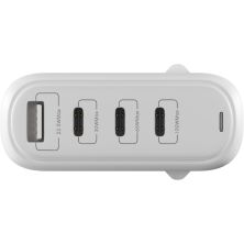 Зарядное устройство Globex GaN 1xUSB + 3xUSB-C 120W FastPower white (GaN120WA3C)