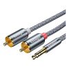 Кабель мультимедийный 3.5mm M to 2xRCA M 2.0m Essager (EYPZJ-MYA0H) - Изображение 1