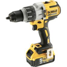 Шуруповерт DeWALT XR Li-Ion 18 В, 2x5Ah, 95 Нм, 0-500/1500/2250 об/мин, 1.6 кг, кейс (DCD996P2)