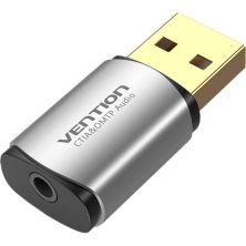 Звукова плата Vention Audio USB 1х3,5mm jack 4pin Metal (OMTP-CTIA) (CDLH0)