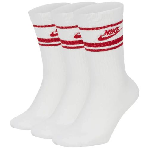 Шкарпетки Nike U NK NSW EVERYDAY ESSENTIAL CR 3PR DX5089-102 38-42 3 пари Білий/Червоний (196148786170)