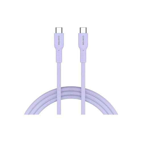 Дата кабель USB-C to USB-C 1.0m OnWire 60CL C-C 60W COLOR Braided 1m Purple Canyon (CND-CCAP60AB10PU)