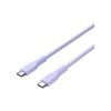 Дата кабель USB-C to USB-C 1.0m OnWire 60CL C-C 60W COLOR Braided 1m Purple Canyon (CND-CCAP60AB10PU) - Зображення 1