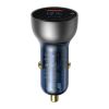 Зарядний пристрій Baseus Particular Digital Display QC+PPS Dual Quick Charger Car Charger 65W Shallow tarnish (CCKX-C0A) - Зображення 2
