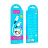 Дата кабель USB 2.0 AM to Micro 5P 2.0m 2.4A PVC X1 white HOCO (6957531042686) - Зображення 1