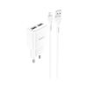 Зарядное устройство HOCO C88A Star round 2xUSB + cable Lightning 12W White (6931474749512) - Изображение 1