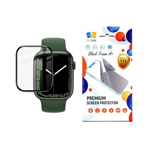 Стекло защитное Drobak Apple Watch Series 10 42mm Black Frame A+ (323233)