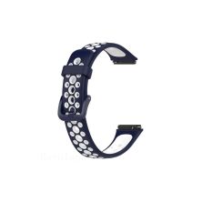 Ремешок для фитнес браслета BeCover Vents Style для Huawei Band 7/Honor Band 7 Blue-White (709442)