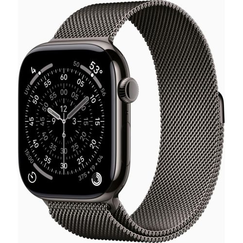 Смарт-часы Apple Watch Series 11 GPS + Cellular 46mm Slate Titanium Case with Slate Milanese Loop - M/L (MFD44RK/A)