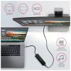 Концентратор AXAGON USB-C 6-in-1 to 4xUSB-A 5Gbps + 1xUSB-C PD100W + HDMI 4K30Hz 0.2m aluminum (HMC-6H4A) - Изображение 2