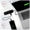 Концентратор AXAGON USB-C 6-in-1 to 4xUSB-A 5Gbps + 1xUSB-C PD100W + HDMI 4K30Hz 0.2m aluminum (HMC-6H4A) - Изображение 3