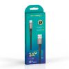 Дата кабель USB 2.0 AM to USB-C 1.0m 3A nylon black Grand-X (PC-08B) - Зображення 3