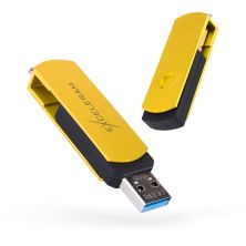 USB флеш накопитель eXceleram 16GB P2 Series Yellow2/Black USB 3.1 Gen 1 (EXP2U3Y2B16)