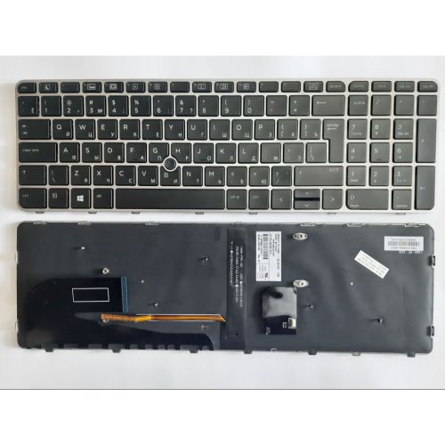 Клавиатура ноутбука HP EliteBook 850 G3/G4,755 G3,ZBook15u G3/G4 черная с серебр,тр (A46082)