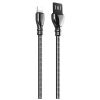 Дата кабель USB 2.0 AM to Lightning 1.0m metal spring black ColorWay (CW-CBUL013-BK) - Изображение 1