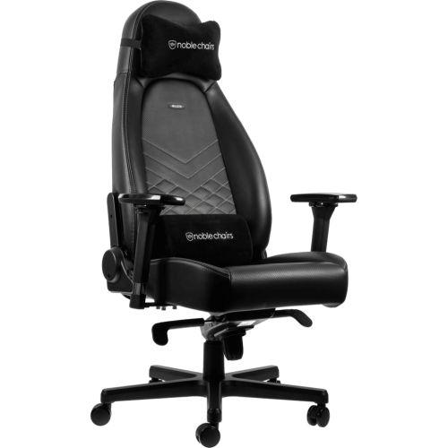 Кресло игровое Noblechairs Icon Black/Platinum White (NBL-ICN-PU-BPW)