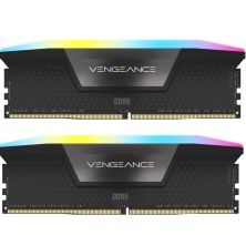 Модуль памяти для компьютера DDR5 32GB (2x16GB) 6000 MHz Vengeance RGB Black Corsair (CMH32GX5M2E6000C36)