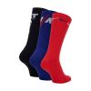 Шкарпетки Nike U NK EVERYDAY PLUS CUSH CREW DH3822-905 38-42 3 пари Чорний/Синій/Червонний (196148147353) - Зображення 1