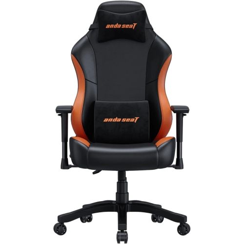 Кресло игровое Anda Seat Luna Color PVC Size L Black/Orange (AD18-48-BO-PV)