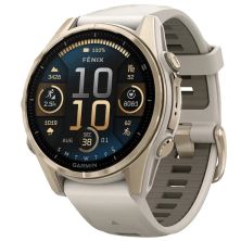 Смарт-часы Garmin fenix 8 43mm, AMOLED, Saph, SftGldSS/FgGry, FogGry/DkSndbnd, GPS (010-02903-11)