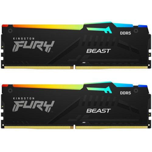 Модуль памяти для компьютера DDR5 32GB (2x16GB) 6000 MHz Beast RGB Kingston Fury (ex.HyperX) (KF560C36BBE2AK2-32)