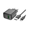 Зарядний пристрій HOCO CS21A Rich USB QC3.0 + cable USB to Micro 5P Black (6942007609890) - Зображення 1