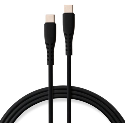 Дата кабель USB-C to USB-C 1.2m 60W Silicon Black Vinga (VCDCCC2612SB)