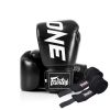 Боксерские перчатки Fairtex BGV1-ONE (натуральна шкіра) Black 16 унцій (бинти в комплекті) (BGV1-ONE_16oz_Black) - Изображение 1