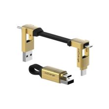 Дата кабель 6in1 inCharge 6 - 0.06m gold Rolling Square (SIX03R)