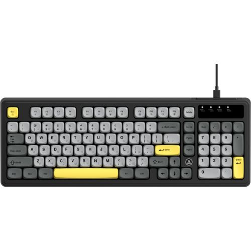 Клавиатура Ajazz AF98 USB UA Black/Grey/Yellow (AF98-BGY)