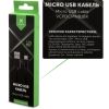 Дата кабель USB 2.0 AM to Micro 5P 1m nylon black Vinga (VCPDCMNB1BK) - Изображение 3