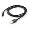 Дата кабель USB 2.0 AM to Micro 5P 1m nylon black Vinga (VCPDCMNB1BK) - Изображение 4