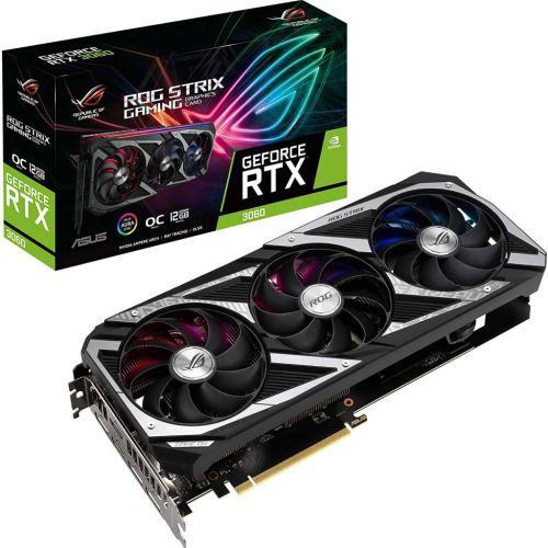 Видеокарта ASUS GeForce RTX3060 12Gb ROG STRIX OC V2 GAMING LHR (ROG-STRIX-RTX3060-O12G-V2-GAMING)