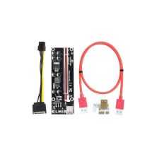 Райзер Dynamode PCI-E x1 to 16x 60cm USB 3.0 Red Cable SATA to 6Pin Power v. (RX-riser 009S Plus)