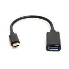 Дата кабель OTG USB 2.0 AF to Type-C 0.1m PowerPlant (CA911837)