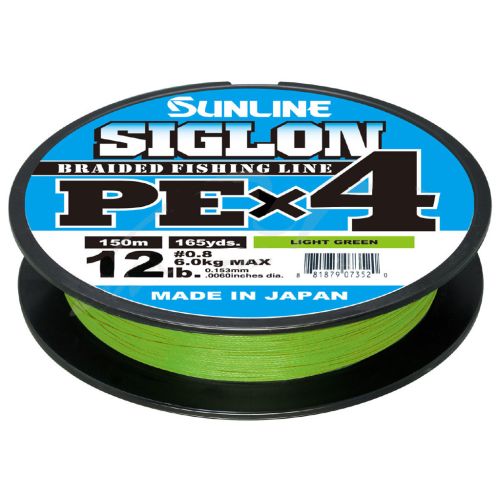 Шнур Sunline Siglon PE н4 300m 1.0/0.171mm 16lb/7.7kg Light Green (1658.09.39)