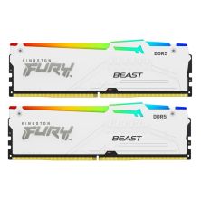 Модуль памяти для компьютера DDR5 64GB (2x32GB) 6400 MHz Beast White RGB EXPO Kingston Fury (ex.HyperX) (KF564C32BWEAK2-64)