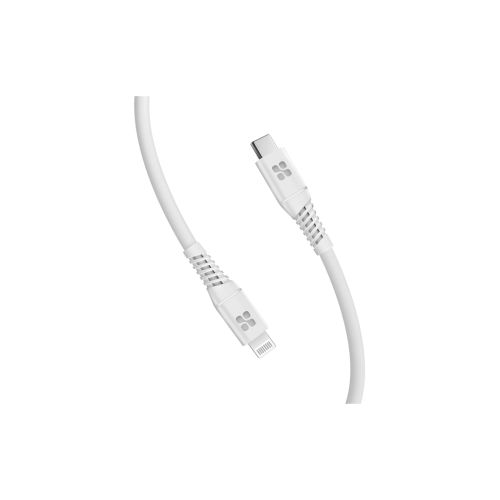 Дата кабель USB-C to Lightning 1.2m 20W PD MFi POWERLINE-CI120 black Promate (powerline-ci120.white)