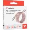 Дата кабель USB-C to USB-C 1.2m Magnetic 60W pink Verbatim (31853) - Изображение 2