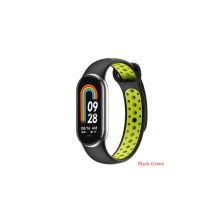 Ремешок для фитнес браслета BeCover Vents Style для Xiaomi Mi Smart Band 9 Black-Green (711984)