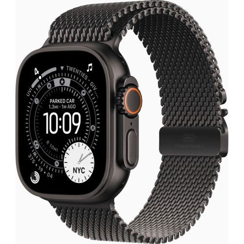 Смарт-годинник Apple Watch Ultra 3 GPS + Cellular 49mm Black Titanium Case with Black Titanium Milanese Loop - Medium (MF1Q4QP/A)