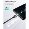Дата кабель USB-C to USB-C 0.5m 3A 60W 90° corner US255 black/gray Ugreen (50122) - Зображення 2