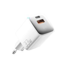Зарядний пристрій Essager 1xUSB + 1xUSB-C 33W GaN white (ECTAC-JXB02-Z) Зарядний пристрій Essager 1xUSB + 1xUSB-C 33W GaN white (ECTAC-JXB02-Z)