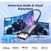 Кабель мультимедійний DisplayPort M to HDMI M 4K60Hz 18Gbps HDR10 3D Ugreen (95418) - Зображення 3