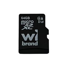 Карта памяти Wibrand 64GB mictoSD class 10 UHS-II (U3) V10 Read 80/Write 30 (WICDXU3/64GB)