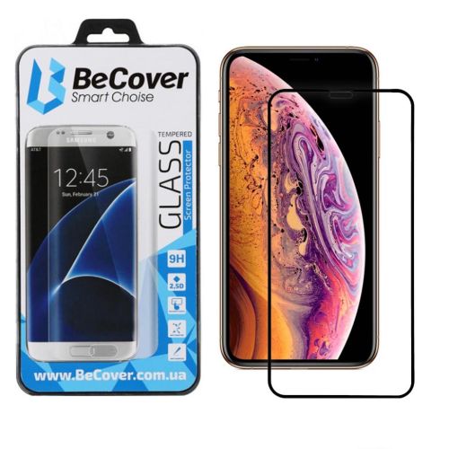 Стекло защитное BeCover Apple iPhone 11 Pro Black (704104)