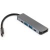 Концентратор Vinga Type-C to 4K HDMI+2*USB3.0+PD+USB-C 3.1 Gen1 aluminum (VCPHTC5AL) - Изображение 1