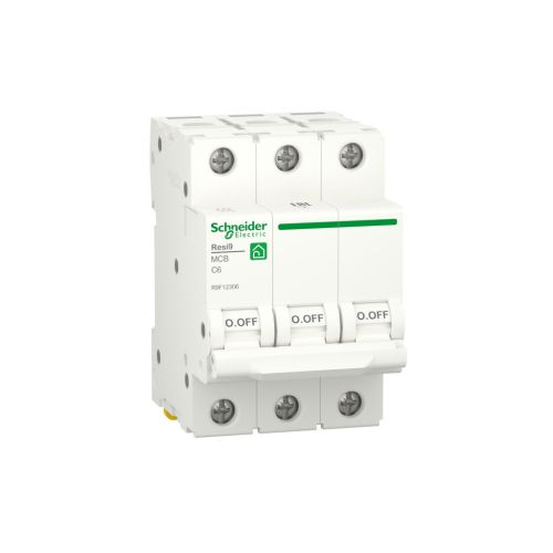 Автоматичний вимикач Schneider Electric RESI9 6kA 3P 6A C (R9F12306)