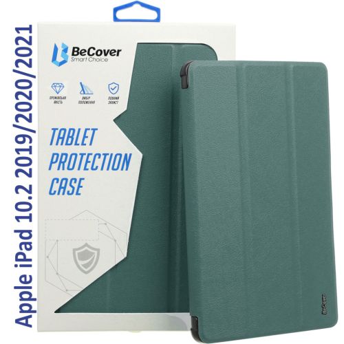 Чохол до планшета BeCover Tri Fold Hard Apple iPad 10.2 2019/2020/2021 Dark Green (709656) (709656)